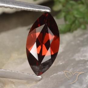 1.28 ct Red Pyrope Garnet Stone, Natural Pyrope Garnet in Marquise Facet Shape for Sale