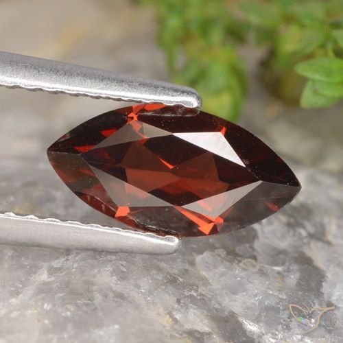 1,36 ct marquise schliff roter Pyrop-Granat aus Mosambik, Größe 10,1 x 5,2mm, natürlicher Edelstein, VVS-VS Reinheit, 1 Stück marquise schliff Pyrop-Granat, Mohs-Härte von 6,5 - 7,5 Geeignet für den täglichen Gebrauch im Schmuck , Photo A