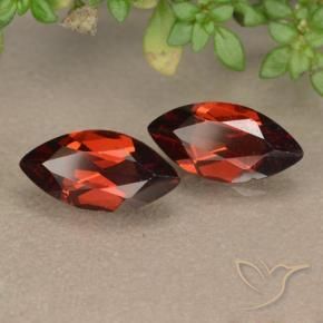 2.03 ctw Red Pyrope Garnet Stones, Natural Pyrope Garnet in Marquise Facet Shape for Sale