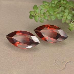 1.73 ctw Red Pyrope Garnet Stones, Natural Pyrope Garnet in Marquise Facet Shape for Sale