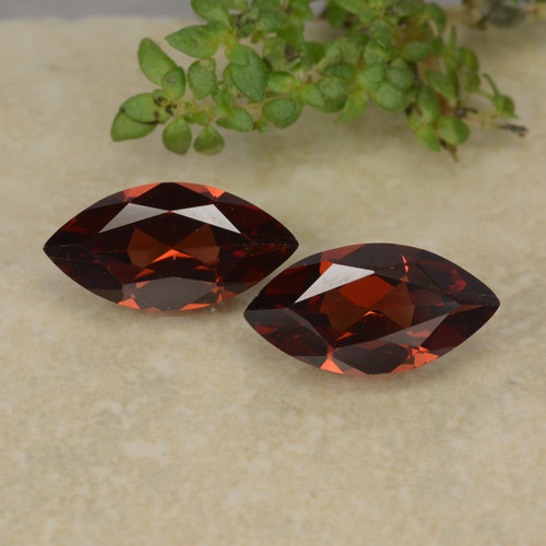 Deep Red Pyrope Garnet Gem - 1.1ct Marquise Facet (ID: 479282)
