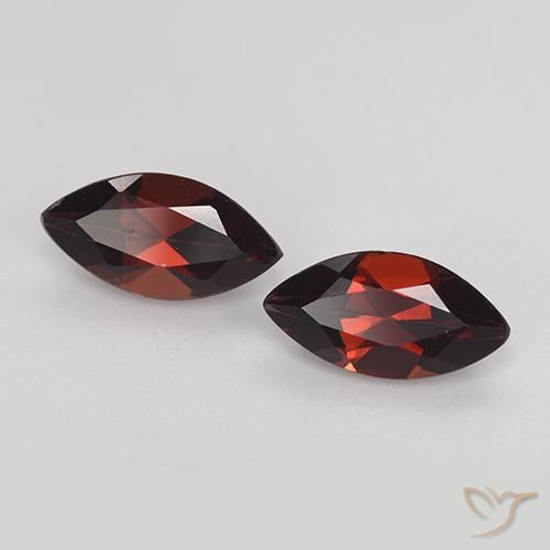 2.42 ctw Red Pyrope Garnet Stones, Natural Pyrope Garnet in Marquise Facet Shape for Sale