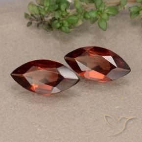 1.71 ctw Red Pyrope Garnet Stones, Natural Pyrope Garnet in Marquise Facet Shape for Sale