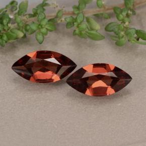 1.82 ctw Red Pyrope Garnet Gemstones, Pyrope Garnet Gems in Marquise Facet Shape for Sale.