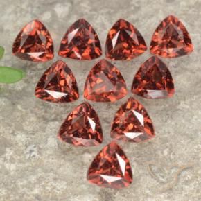 2.82 ctw Red Pyrope Garnet Stones, Natural Pyrope Garnet in Trillion Facet Shape for Sale