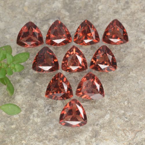 3.20ctw Natural Brick Red Pyrope Garnet, Trillion, VS