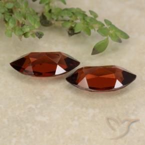 Pyrope Garnet Gemstones in 9.7 x 4.9 mm Size for Sale, Pyrope Garnet Stones in Intense Red Color