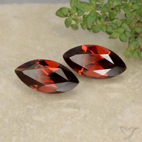2.69 ctw Red Pyrope Garnet Stones, Natural Pyrope Garnet in Marquise Facet Shape for Sale