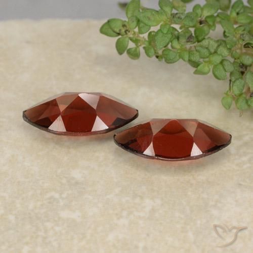 Pyrope Garnet Gemstones in 10.1 x 5.2 mm Size for Sale, Pyrope Garnet Stones in Dark Red Color