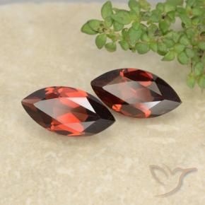 2.56 ctw Red Pyrope Garnet Stones, Natural Pyrope Garnet in Marquise Facet Shape for Sale