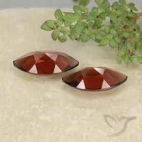 Pyrope Garnet Gemstones in 10.2 x 5.1 mm Size for Sale, Pyrope Garnet Stones in Deep Red Color