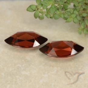 Pyrope Garnet Gemstones in 9.8 x 5.1 mm Size for Sale, Pyrope Garnet Stones in Dark Red Color