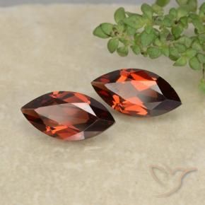 2.22 ctw Red Pyrope Garnet Stones, Natural Pyrope Garnet in Marquise Facet Shape for Sale