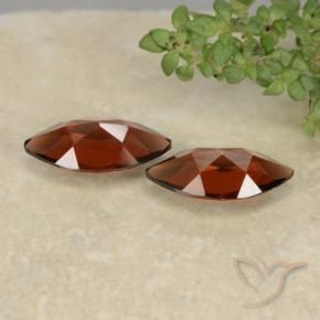Pyrope Garnet Gemstones in 10 x 5.1 mm Size for Sale, Pyrope Garnet Stones in Deep Red Color