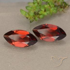 2.12 ctw Red Pyrope Garnet Stones, Natural Pyrope Garnet in Marquise Facet Shape for Sale