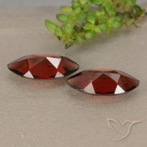 Pyrope Garnet Gemstones in 9.9 x 4.9 mm Size for Sale, Pyrope Garnet Stones in Deep Red Color
