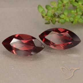 2.56 ctw Red Pyrope Garnet Stones, Natural Pyrope Garnet in Marquise Facet Shape for Sale