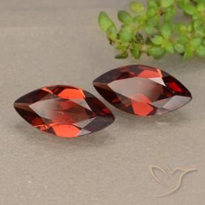 2.01 ctw Red Pyrope Garnet Stones, Natural Pyrope Garnet in Marquise Facet Shape for Sale