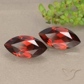 2.54 ctw Red Pyrope Garnet Stones, Natural Pyrope Garnet in Marquise Facet Shape for Sale