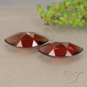 Pyrope Garnet Gemstones in 10.1 x 5.2 mm Size for Sale, Pyrope Garnet Stones in Dark Red Color