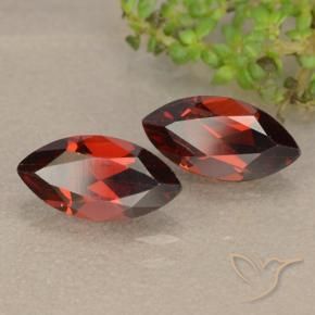 2.60 ctw Red Pyrope Garnet Stones, Natural Pyrope Garnet in Marquise Facet Shape for Sale