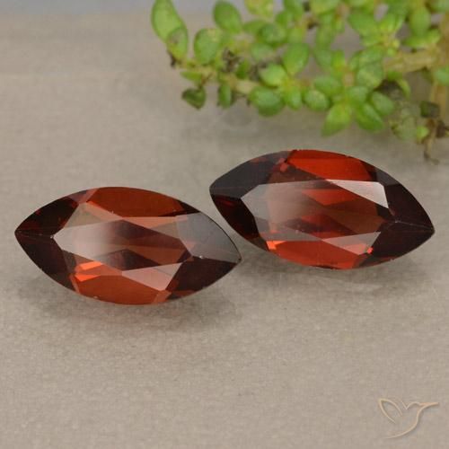 2.58 ctw Red Pyrope Garnet Stones, Natural Pyrope Garnet in Marquise Facet Shape for Sale