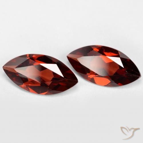 2.34 ctw Red Pyrope Garnet Stones, Natural Pyrope Garnet in Marquise Facet Shape for Sale