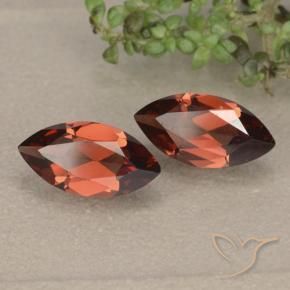 2.39 ctw Red Pyrope Garnet Stones, Natural Pyrope Garnet in Marquise Facet Shape for Sale