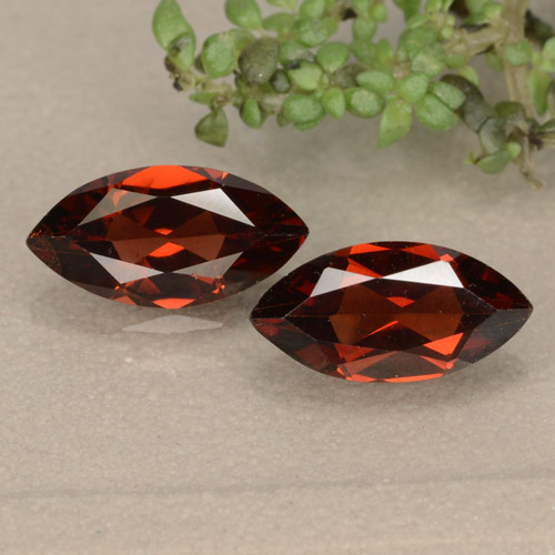 Deep Red Pyrope Garnet Gem - 1.2ct Marquise Facet (ID: 479417)