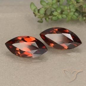 2.37 ctw Red Pyrope Garnet Stones, Natural Pyrope Garnet in Marquise Facet Shape for Sale