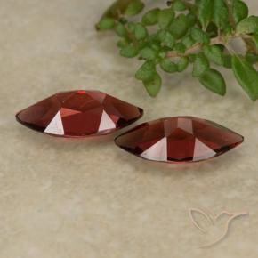 Pyrope Garnet Gemstones in 9.9 x 4.9 mm Size for Sale, Pyrope Garnet Stones in Deep Scarlet Red Color