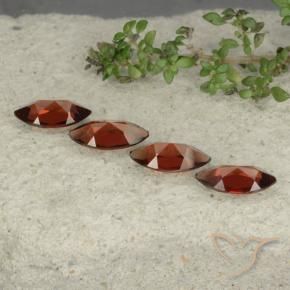 Pyrope Garnet Gemstones in 10 x 5 mm Size for Sale, Pyrope Garnet Stones in Deep Red Color