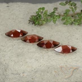 Pyrope Garnet Gemstones in 10 x 5.1 mm Size for Sale, Pyrope Garnet Stones in Deep Red Color