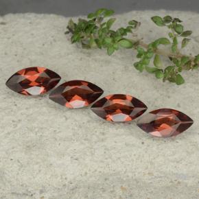 Rojo escarlata Granate Piropo Gema - 0.9ct Forma marquesa (ID: 479442)