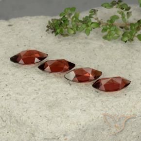 Pyrope Garnet Gemstones in 9.9 x 5 mm Size for Sale, Pyrope Garnet Stones in Deep Red Color