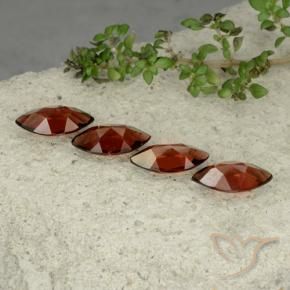 Pyrope Garnet Gemstones in 10 x 5.1 mm Size for Sale, Pyrope Garnet Stones in Medium Red Color