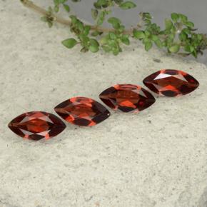 4.30 ctw Red Pyrope Garnet Stones, Natural Pyrope Garnet in Marquise Facet Shape for Sale