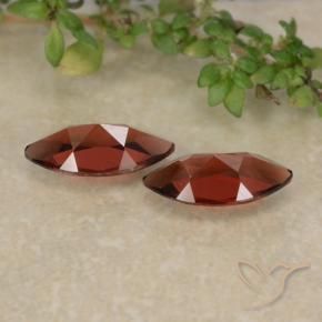 Pyrope Garnet Gemstones in 10 x 5.2 mm Size for Sale, Pyrope Garnet Stones in Medium Red Color