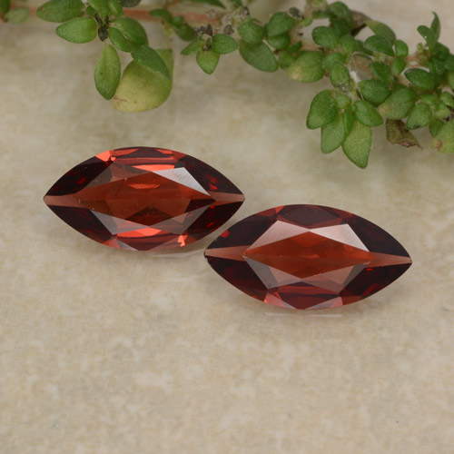 Dark Red Pyrope Garnet Gem - 1ct Marquise Facet (ID: 479452)