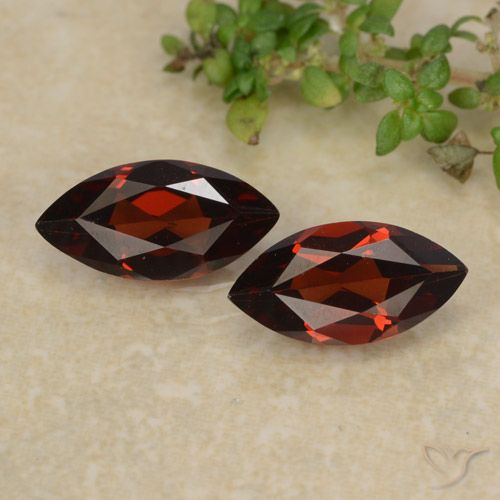 2.2 ct Marquise Cut Pyrope Garnet, 9.9 x 5.1 mm From Mozambique, Photo A