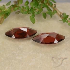 Pyrope Garnet Gemstones in 10.1 x 5.1 mm Size for Sale, Pyrope Garnet Stones in Deep Red Color
