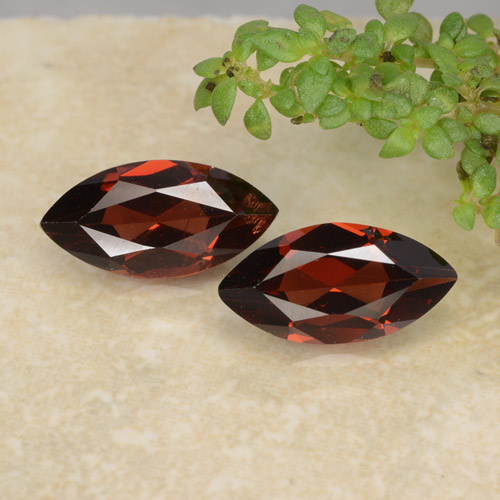 Dark Red Pyrope Garnet Gem - 1.2ct Marquise Facet (ID: 479470)