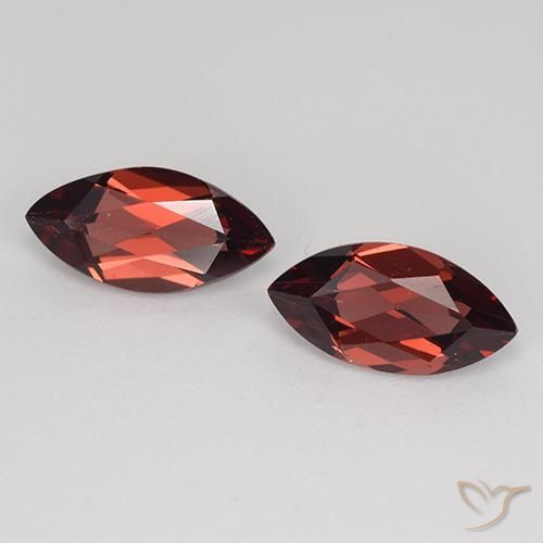 2.39 ctw Red Pyrope Garnet Stones, Natural Pyrope Garnet in Marquise Facet Shape for Sale