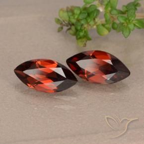 2.21 ctw Red Pyrope Garnet Stones, Natural Pyrope Garnet in Marquise Facet Shape for Sale