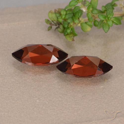 Pyrope Garnet Gemstones in 10 x 5 mm Size for Sale, Pyrope Garnet Stones in Dark Red Color