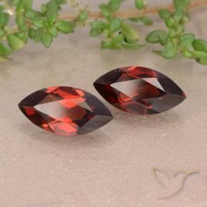 2.32 ctw Red Pyrope Garnet Stones, Natural Pyrope Garnet in Marquise Facet Shape for Sale