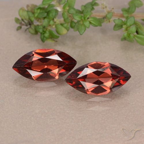 Deep Red Pyrope Garnet Gem - 1.1ct Marquise Facet (ID: 479553)