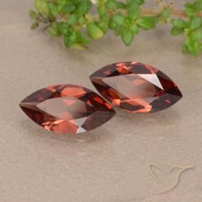 2.21 ctw Red Pyrope Garnet Stones, Natural Pyrope Garnet in Marquise Facet Shape for Sale