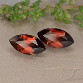 2.46 ctw Red Pyrope Garnet Stones, Natural Pyrope Garnet in Marquise Facet Shape for Sale