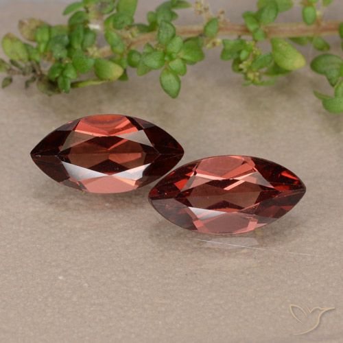 2.54 ct Marquise Cut Pyrope Garnet, 10 x 5 mm From Mozambique, Photo A